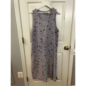 Vintage Erika Collection Petites Lavender Floral Trad Wife Side Button Maci Dres